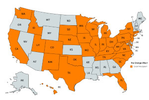 The Orange Effect Spreads Across the United States.